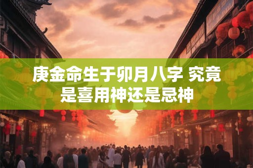 庚金命生于卯月八字 究竟是喜用神还是忌神