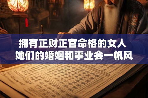 拥有正财正官命格的女人 她们的婚姻和事业会一帆风顺吗
