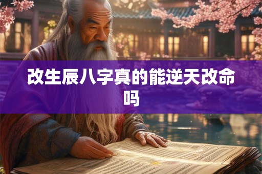 改生辰八字真的能逆天改命吗 改生辰八字真的能逆天改命吗