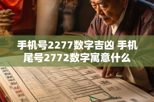 手机号2277数字吉凶 手机尾号2772数字寓意什么