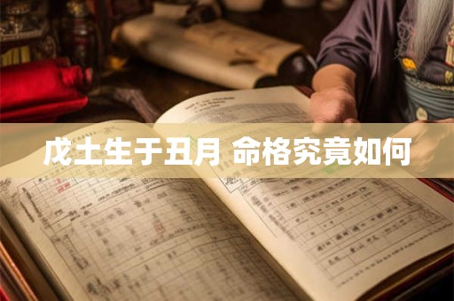 戊土生于丑月 命格究竟如何