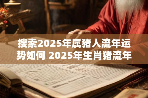 搜索2025年属猪人流年运势如何 2025年生肖猪流年运势分析