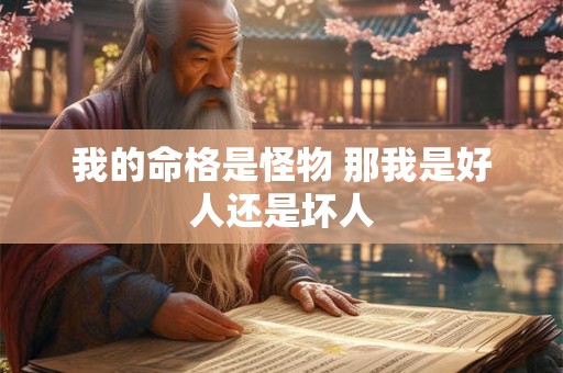 我的命格是怪物 那我是好人还是坏人