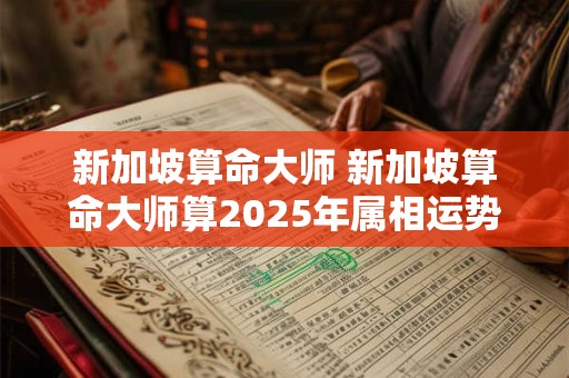 新加坡算命大师 新加坡算命大师算2025年属相运势