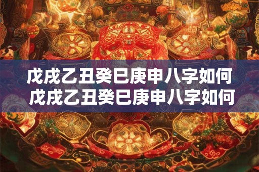 戊戌乙丑癸巳庚申八字如何 戊戌乙丑癸巳庚申八字如何命理