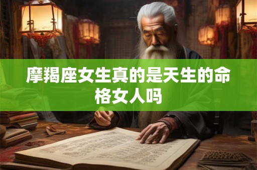 摩羯座女生真的是天生的命格女人吗