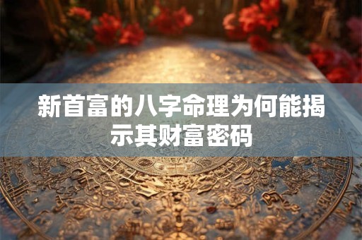 新首富的八字命理为何能揭示其财富密码