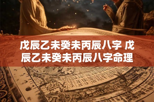 戊辰乙未癸未丙辰八字 戊辰乙未癸未丙辰八字命理
