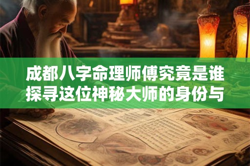成都八字命理师傅究竟是谁探寻这位神秘大师的身份与奥秘