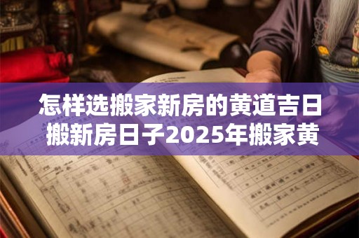 怎样选搬家新房的黄道吉日 搬新房日子2025年搬家黄道吉日时间