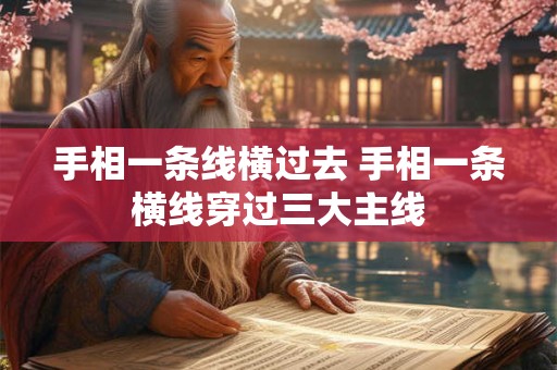 手相一条线横过去 手相一条横线穿过三大主线