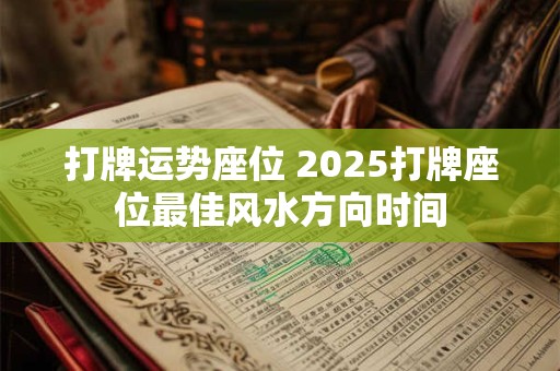 打牌运势座位 2025打牌座位最佳风水方向时间