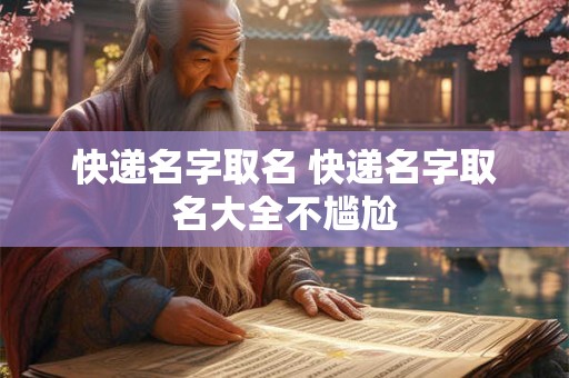 快递名字取名 快递名字取名大全不尴尬