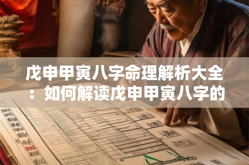 戊申甲寅八字命理解析大全：如何解读戊申甲寅八字的命运密码
