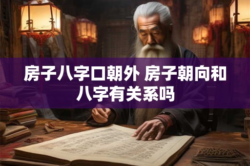 房子八字口朝外 房子朝向和八字有关系吗