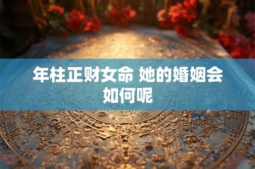 年柱正财女命 她的婚姻会如何呢