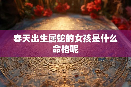春天出生属蛇的女孩是什么命格呢