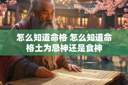 怎么知道命格 怎么知道命格土为忌神还是食神