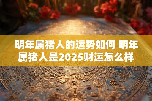 明年属猪人的运势如何 明年属猪人是2025财运怎么样