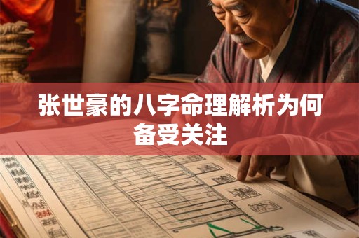 详细阅读:张世豪的八字命理解析为何备受关注 张世豪的八字命理解析为何备受关注