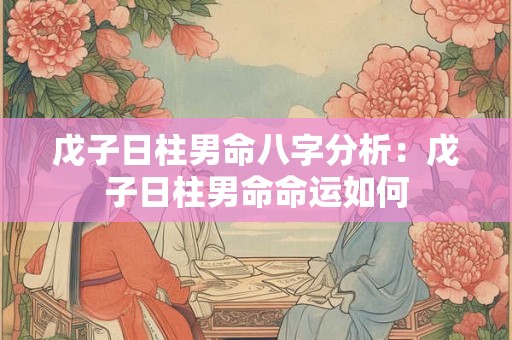 戊子日柱男命八字分析：戊子日柱男命命运如何