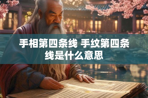 手相第四条线 手纹第四条线是什么意思