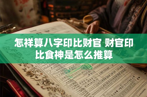 怎祥算八字印比财官 财官印比食神是怎么推算 怎祥算八字印比财官 财官印比食神是怎么推算