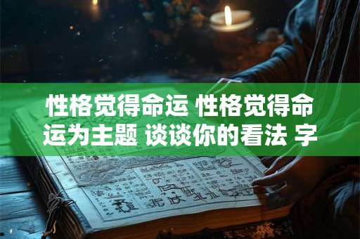 性格觉得命运 性格觉得命运为主题 谈谈你的看法 字数500字