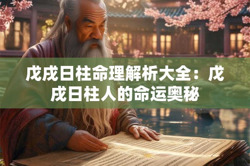 戊戌日柱命理解析大全：戊戌日柱人的命运奥秘