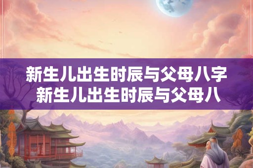 新生儿出生时辰与父母八字 新生儿出生时辰与父母八字有关系吗
