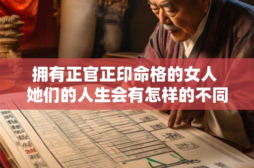拥有正官正印命格的女人 她们的人生会有怎样的不同