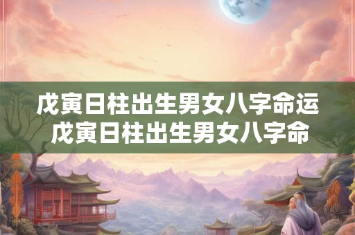 戊寅日柱出生男女八字命运 戊寅日柱出生男女八字命运易安居