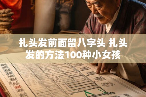 扎头发前面留八字头 扎头发的方法100种小女孩