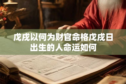 戊戌以何为财官命格戊戌日出生的人命运如何