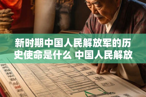 新时期中国人民解放军的历史使命是什么 中国人民解放军基本知识宗旨任务历史使命 新时期中国人民解放军的历史使命是什么 中国人民解放军基本知识宗旨任务历史使命