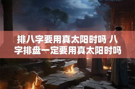 排八字要用真太阳时吗 八字排盘一定要用真太阳时吗