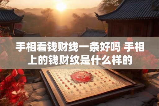 手相看钱财线一条好吗 手相上的钱财纹是什么样的