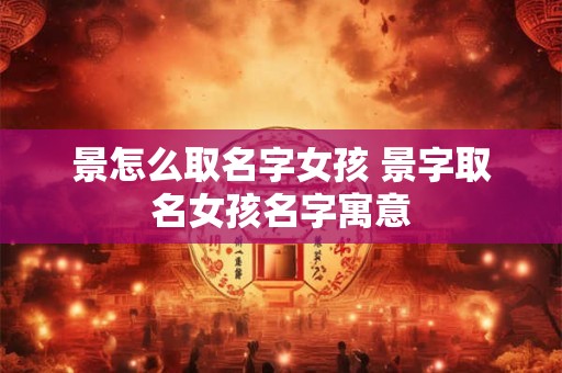 景怎么取名字女孩 景字取名女孩名字寓意 景怎么取名字女孩 景字取名女孩名字寓意