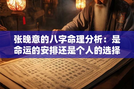 张晚意的八字命理分析：是命运的安排还是个人的选择