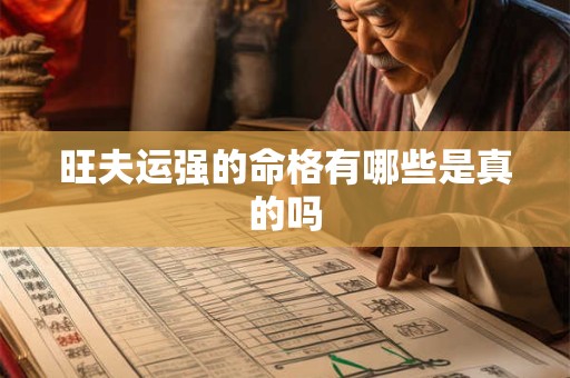 旺夫运强的命格有哪些是真的吗