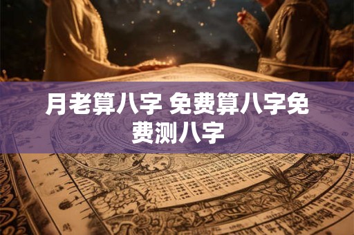 月老算八字 免费算八字免费测八字
