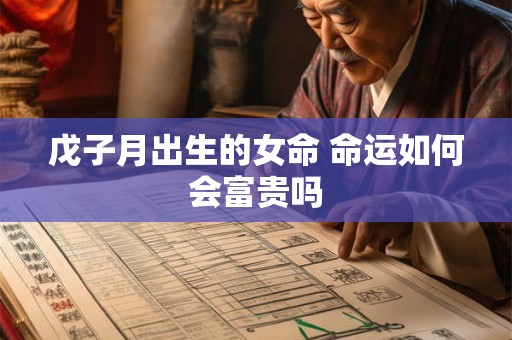 戊子月出生的女命 命运如何会富贵吗