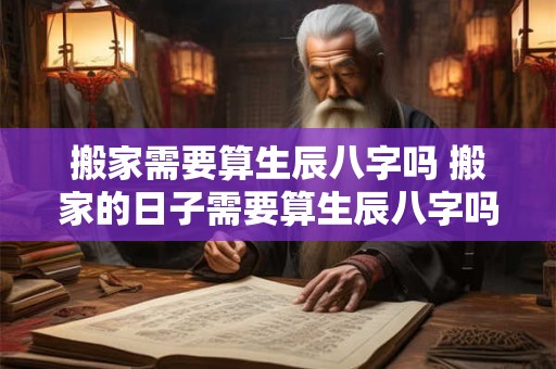 搬家需要算生辰八字吗 搬家的日子需要算生辰八字吗