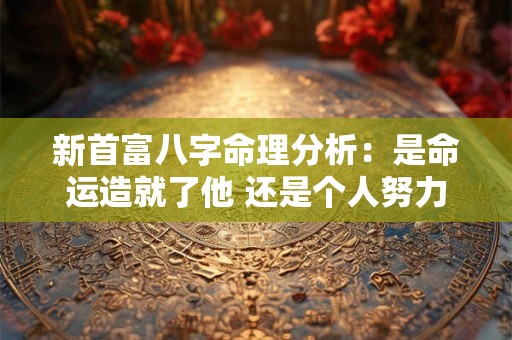 新首富八字命理分析：是命运造就了他 还是个人努力使然