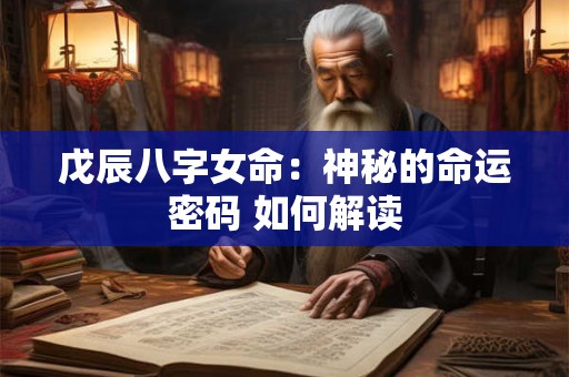 戊辰八字女命：神秘的命运密码 如何解读