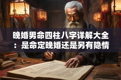 晚婚男命四柱八字详解大全:是命定晚婚还是另有隐情 晚婚男命四柱八字详解大全:是命定晚婚还是另有隐情
