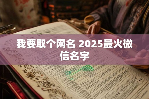 我要取个网名 2025最火微信名字