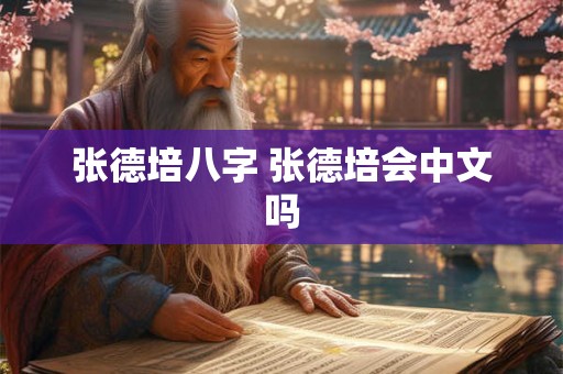 张德培八字 张德培会中文吗