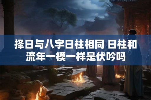 择日与八字日柱相同 日柱和流年一模一样是伏吟吗