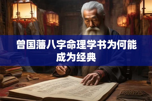 曾国藩八字命理学书为何能成为经典